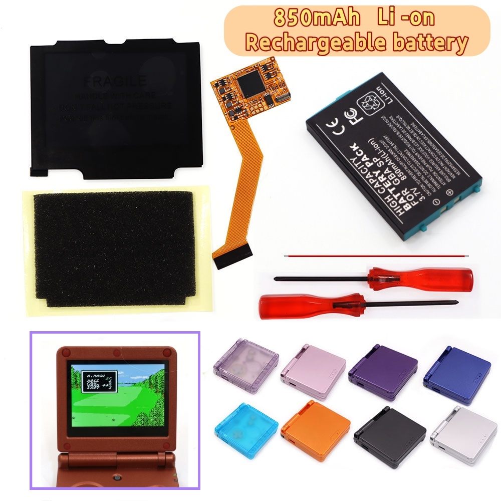 Lcd Screen Arcade - Pour GBA SP, pack de batterie